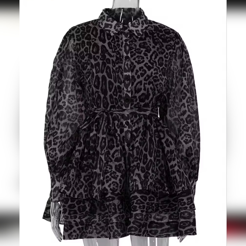 Fashion Leopard Print Women'S Dress - Picture 5 of 7
